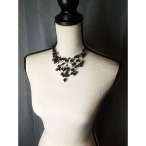 Black Beaded Necklace